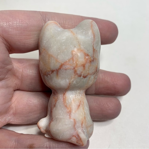 Four Figurines Natural Stone gemstone decor. Two cats and two dogs. - Picture 5 of 11